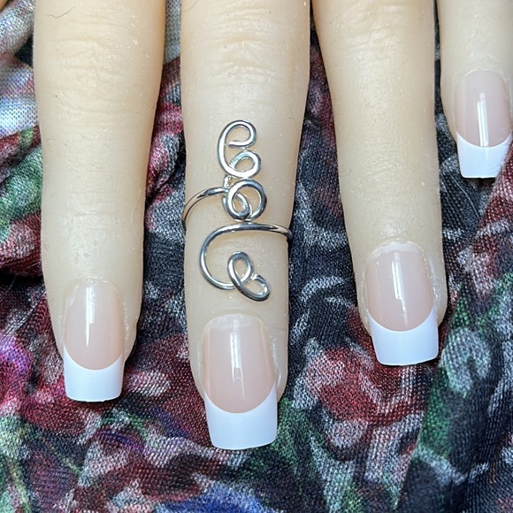 Sterling Silver Toe Ring- Adjustable Unique Toe Ring- Hand crafted Original FS32 - Picture 2 of 8